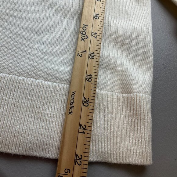 Aritzia Wilfred Small Beige Merino Wool Turtleneck Sweater Soft Knit Minimalist - Picture 6 of 9